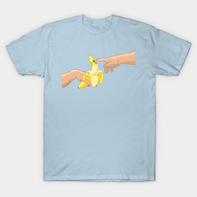 Michelangelo Banana Cockatiel T-Shirt by FandomizedRose